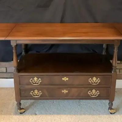 Drexel Heritage Drop-Leaf Server with Dovetail Drawers