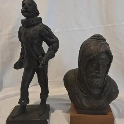 Don Quixote & Michelangelo-Style Bust Statues