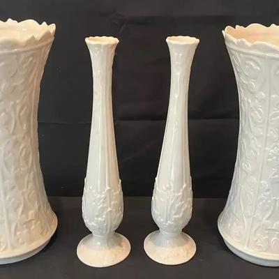 Lenox Wentworth 11" Vases with Florentine Bud Vases