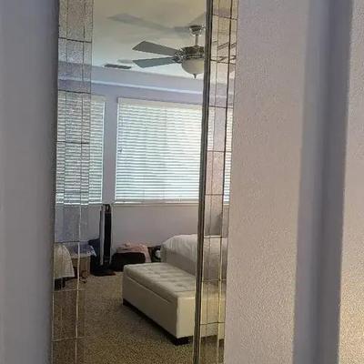 72" Coaster Fine Furniture Mirror with Mercury Style Antique Mirror Frame (VERY HEAVY)