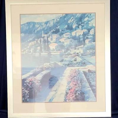 "Varenna Vista" by Howard Behrens Limited Edition Serigraph Print (Framed 35" x 30-1/2")