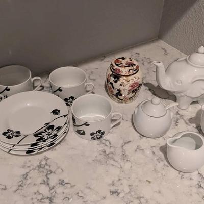 Elephant Tea Set & Mason's Mandalay Ginger Jar