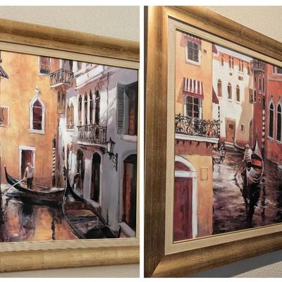 Venice Morning & Venice Afternoon Canvas Prints By Brent Heighton 