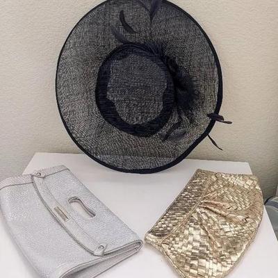 Occasion Hat & 2 Clutch Purses