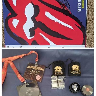 The BAND Queen/Adam Lambert Rhapsody & The Stones Concert Memorabilia 