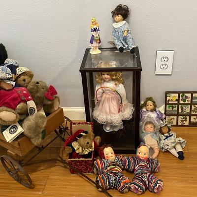 Porcelain Doll, Vintage Yo Yo Clown Dolls & More