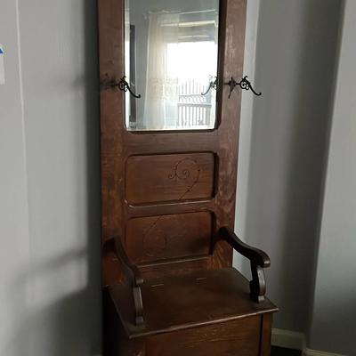 Antique Hall Tree 