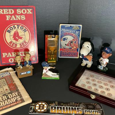 Tom Brady 2002 Bobble Head & Boston Red Sox Memorabilia