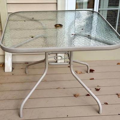 Glass Top Patio Table