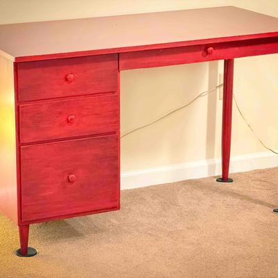 Striking Red Writing Desk