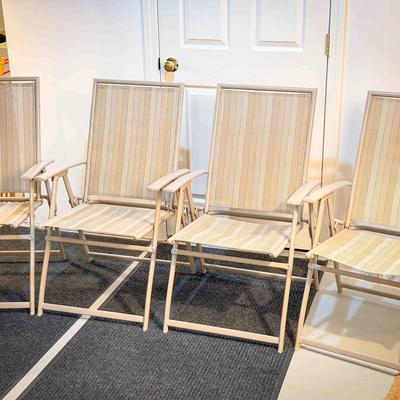 (4) Sturdy, Heavy Folding Patio Chairs
