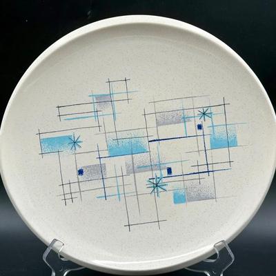 (12) Franciscan "Oasis" Atomic Starburst MCM Dinner Plates