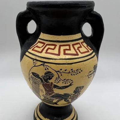 Hand Painted Double Handled Vase