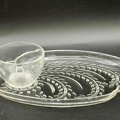 (12) Federal Glass Homestead Snack Sets