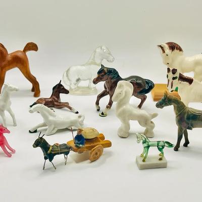 Collection of Toy Horses & Donkeys — Vintage Rio Hondo & L.E. Smith