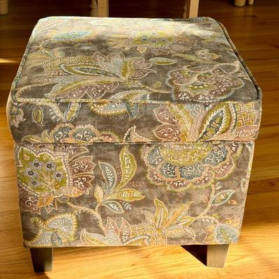 Patterned Storage Ottoman 