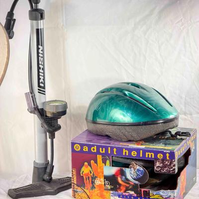 (2) Bike Helmets & Nishiki Pump