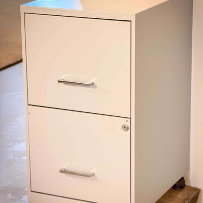 Rolling Small Locking File Cabinet with Key