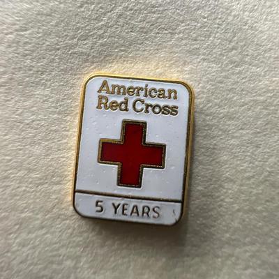 24K Gold Fill American Red Cross Pin