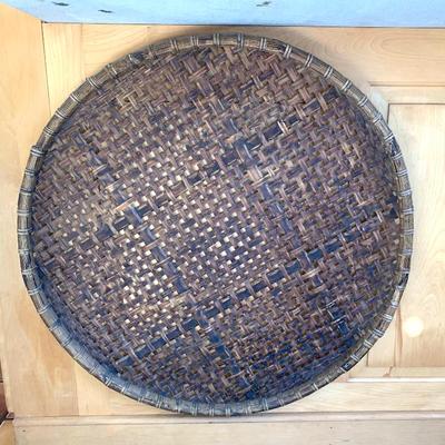 Sale Photo Thumbnail #125: Vtg. winnowing basket