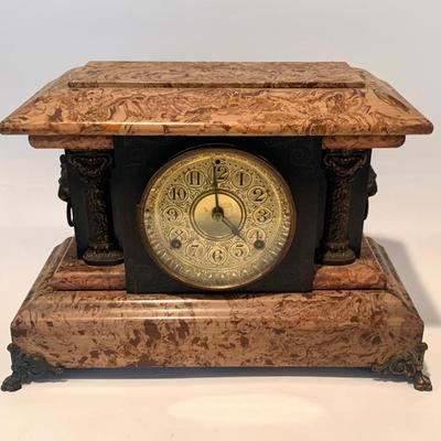 Sale Photo Thumbnail #100: Antique Seth Thomas Adamantine mantel clock