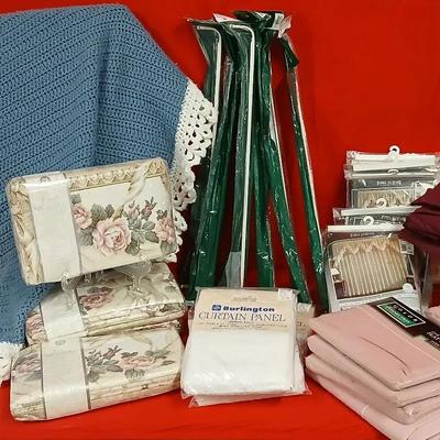 New Twin Bedroom Linens & Lace Curtain Panels