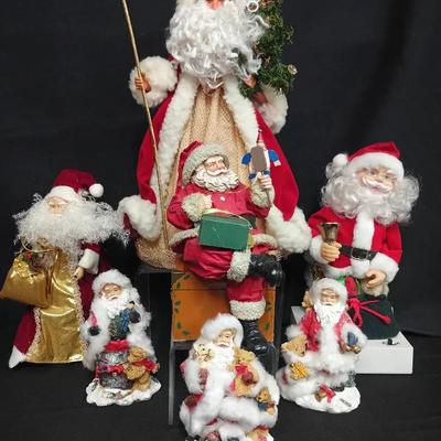 Large Assorted Santa Claus Figurine Collection