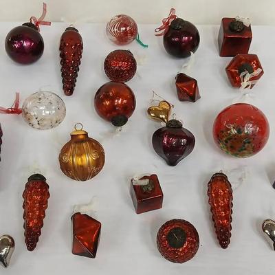 Gorgeous Burgundy Colored Glass Ornaments