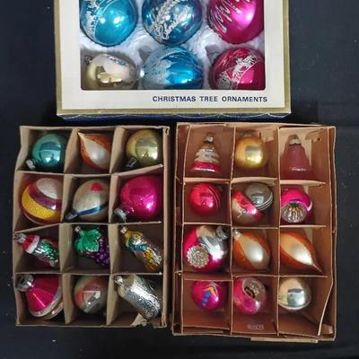 Lanissa Boxed Set + Mixed Shiny Brite–Style Mercury & Blown Glass Ornaments