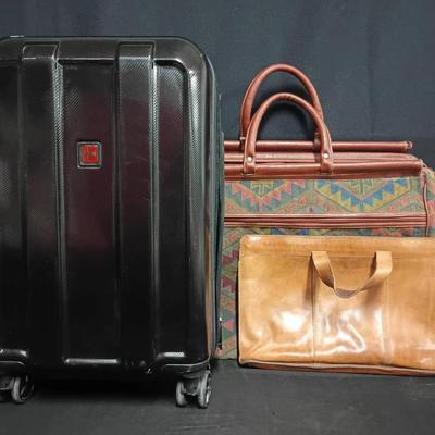 3-Piece Luggage & Travel Bag Lot – SwissTech, Capezio & Vintage Leather Case