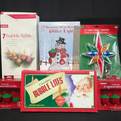 Vintage-Style Christmas Bubble Lights & Decor