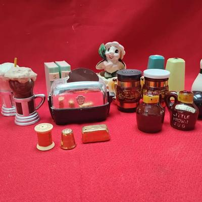 Vintage Miniature Collectible Salt and Pepper Shakers Lot – Mixed Varieties