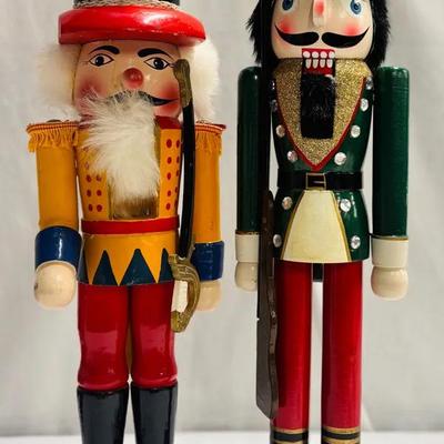 Two Wooden Nutcracker Figures