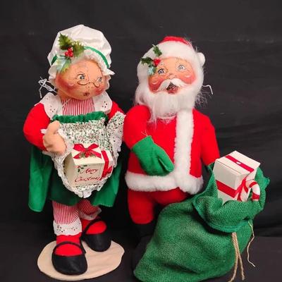 1990s Annalee Figures: Santa and Mrs Claus