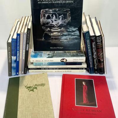 (18) Coffee Table Books:  Architecture, Nature, Frank Lloyd Wright, Steuben Glass, John Muir & More