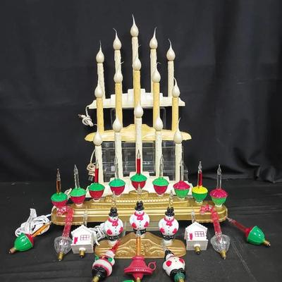 Vintage Electric Christmas Window Candles & Bubble Lights