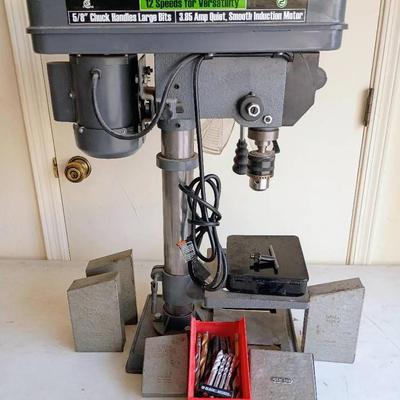 Genesis Drill Press And Assorted Bits