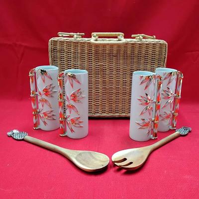 Vintage Tropical Barware & Serving Set – Complete Bundle