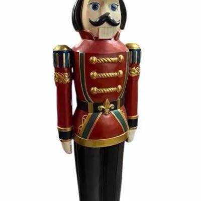 Oversized 5’10” Traditional Nutcracker Soldier – Hand-Painted Holiday Display Statue #2