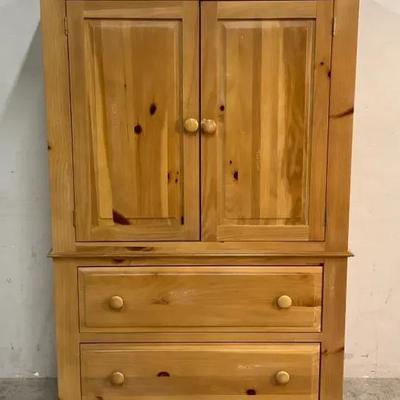 Broyhill Knotty Pine Armoire 
