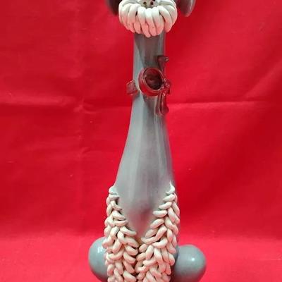 MCM Spaghetti Porcelain Grey Poodle Made In Italy 