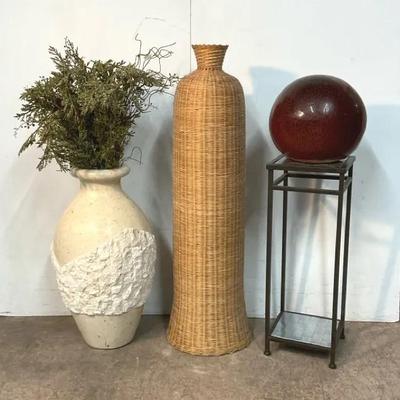 Tessellated Stone Floor Vase & More