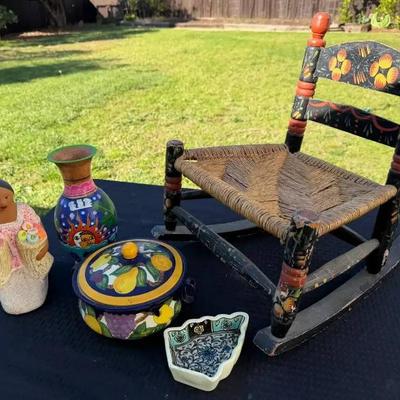 St1049 vintage mexican folk art