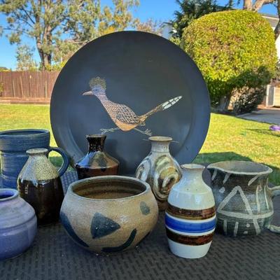 St1103 southwest themed pottery & serving platter