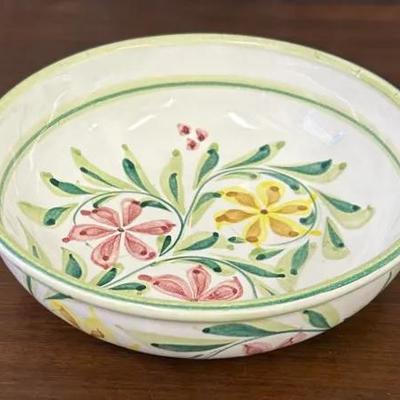 Floral Pattern Ceramic 9 1/2” Diameter Serving Bowl 
