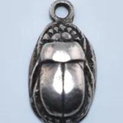 Sterling Silver Egyptian Scarab Charm