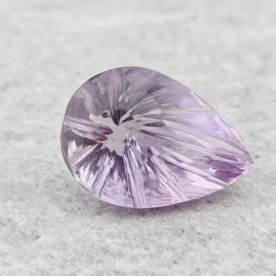 11.2ct Unheated Natural Pear Ball Cut Amethyst 