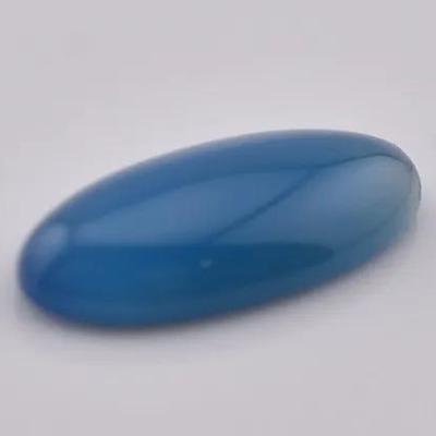 2.2 Natural Oval Blue Chalcedony Cabochon - Likely Unheated