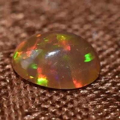 1.2 Carat Natural Unheated Oval Fire Opal Cabochon - AAA