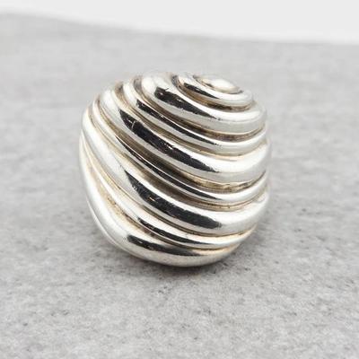Sterling Silver Contemporary Waves Ring